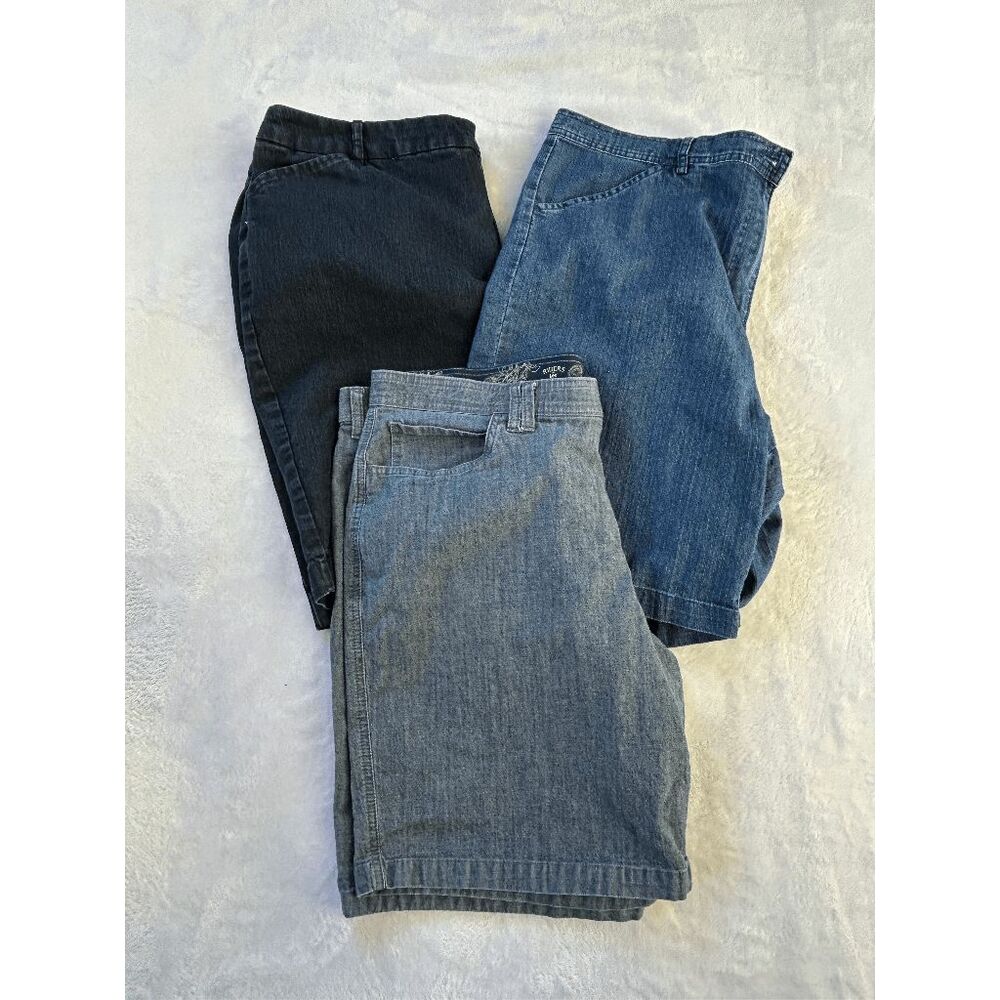Women's Lightweight Denim Jean Shorts Lot of Three, Size 18, Summer